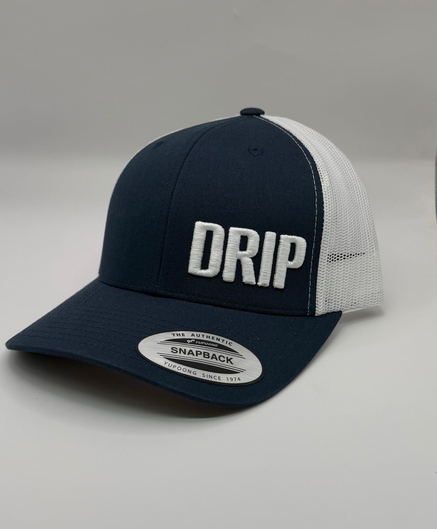Drip Golf Trucker Hat--Navy Blue