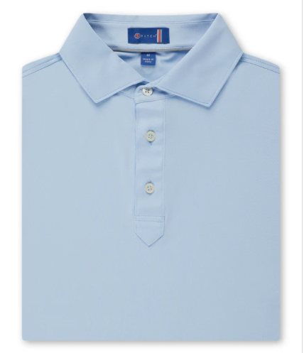 STITCH GOLF Polo--Gulf Blue